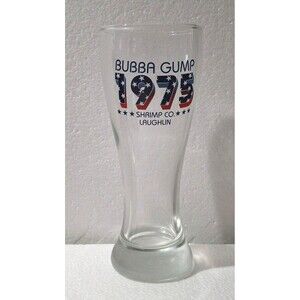 Vintage 1975 Pilsner Beer Glass Bubba Gump Shrimp Co. Laughlin 16 oz. Clear